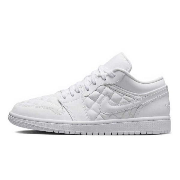 Nike Air Jordan 1 Low Tops Vattert Triple Sko Dame Hvite