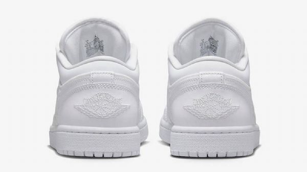 Nike Air Jordan 1 Low Tops Vattert Triple Sko Dame Hvite