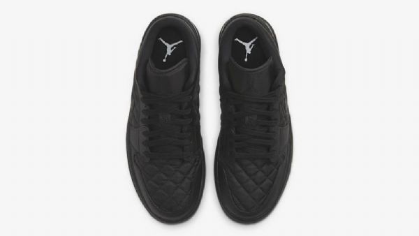 Nike Air Jordan 1 Low Tops Vattert Triple Sko Herre Svarte
