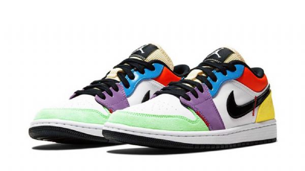 Nike Air Jordan 1 Low Topsbulb Sko Dame Multicolor