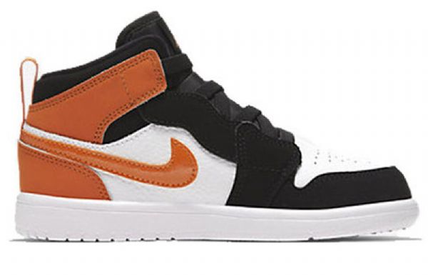 Nike Air Jordan 1 Mid Tops Alt (ps) Bp Joggesko Herre Svarte Oransje