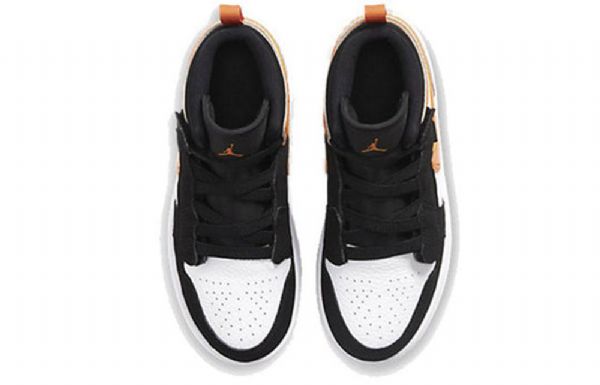 Nike Air Jordan 1 Mid Tops Alt (ps) Bp Joggesko Herre Svarte Oransje