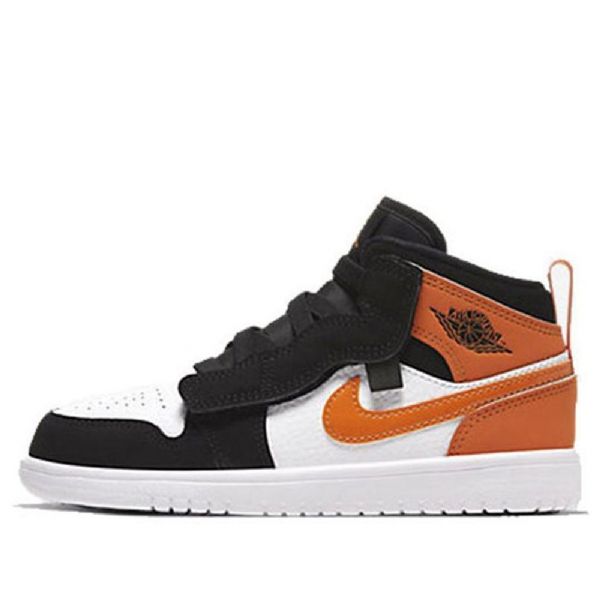 Nike Air Jordan 1 Mid Tops Alt (ps) Bp Joggesko Herre Svarte Oransje