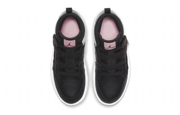 Nike Air Jordan 1 Mid Tops Alt Ps Retro Basketball Shoes Barn Svarte Hvite