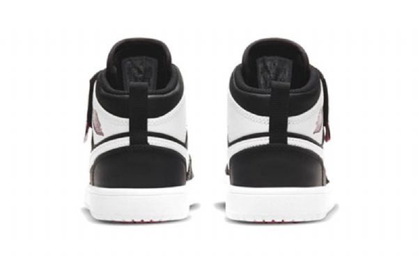 Nike Air Jordan 1 Mid Tops Alt Ps Retro Basketball Shoes Barn Svarte Hvite