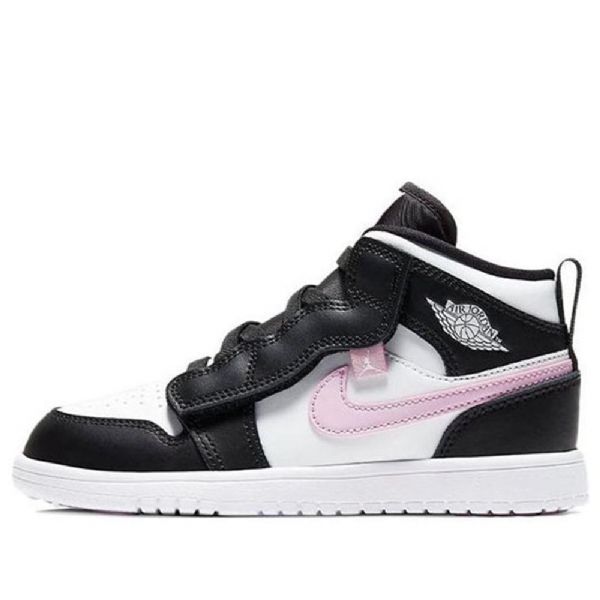 Nike Air Jordan 1 Mid Tops Alt Ps Retro Basketball Shoes Herre Hvite Lyse Rosa