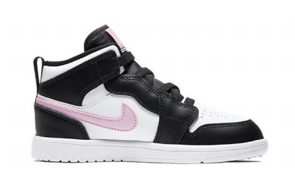 Nike Air Jordan 1 Mid Tops Alt Ps Retro Basketball Shoes Herre Hvite Lyse Rosa