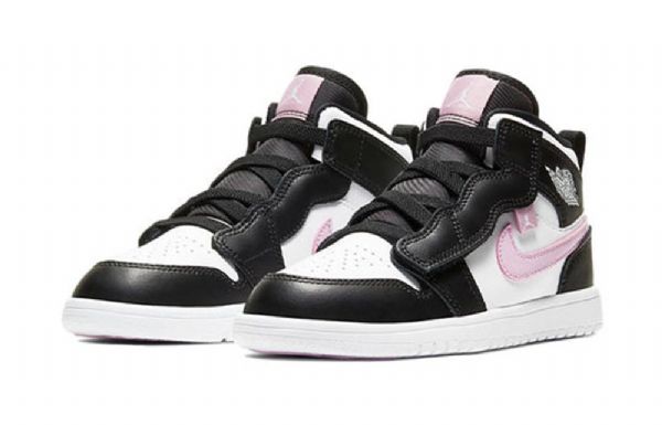 Nike Air Jordan 1 Mid Tops Alt Ps Retro Basketball Shoes Herre Hvite Lyse Rosa