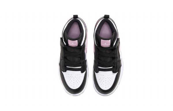Nike Air Jordan 1 Mid Tops Alt Ps Retro Basketball Shoes Herre Hvite Lyse Rosa
