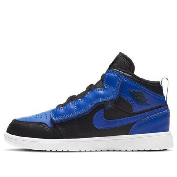 Nike Air Jordan 1 Mid Tops Alt Ps Retro Basketball Shoes Herre Svarte Blå