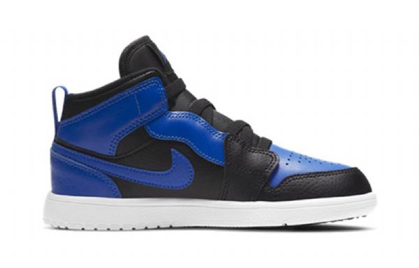 Nike Air Jordan 1 Mid Tops Alt Ps Retro Basketball Shoes Herre Svarte Blå