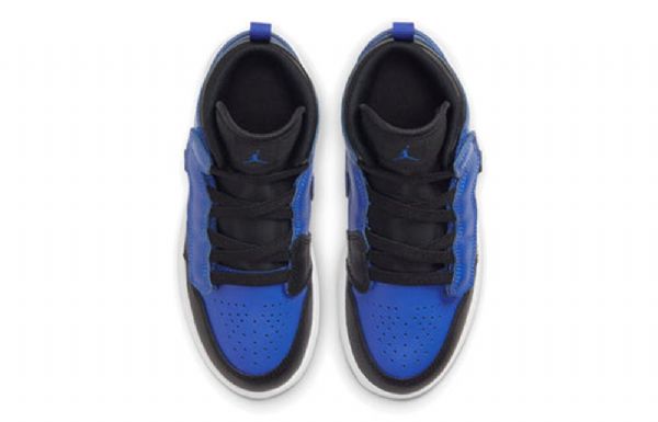 Nike Air Jordan 1 Mid Tops Alt Ps Retro Basketball Shoes Herre Svarte Blå