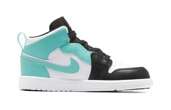 Nike Air Jordan 1 Mid Tops Alt Ps Retro Basketball Shoes Herre Svarte Turkis