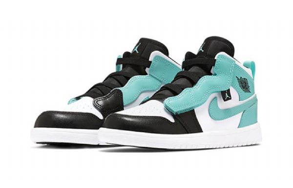 Nike Air Jordan 1 Mid Tops Alt Ps Retro Basketball Shoes Herre Svarte Turkis