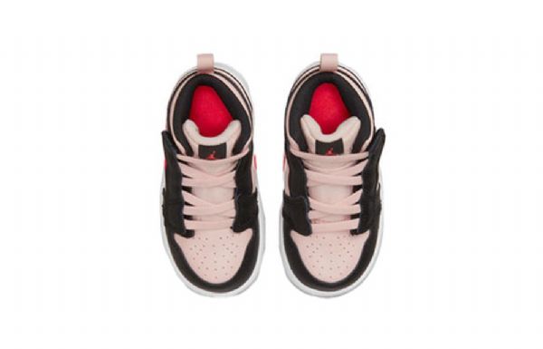 Nike Air Jordan 1 Mid Tops Alt Retro Basketball Shoes Barn Svarte Rosa