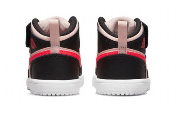 Nike Air Jordan 1 Mid Tops Alt Retro Basketball Shoes Barn Svarte Rosa