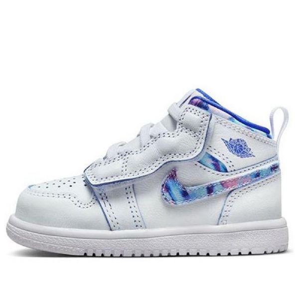 Nike Air Jordan 1 Mid Tops Alt Se Gc Td Sko Barn Hvite Blå