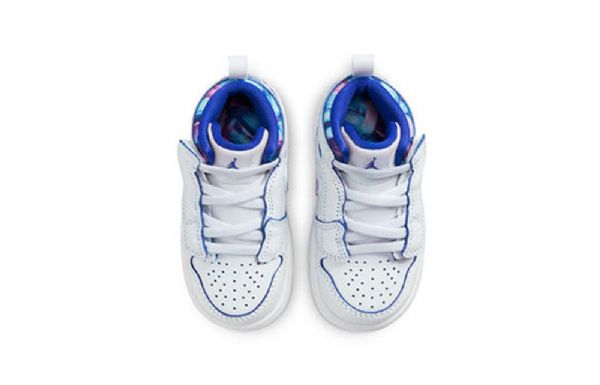 Nike Air Jordan 1 Mid Tops Alt Se Gc Td Sko Barn Hvite Blå
