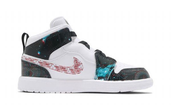 Nike Air Jordan 1 Mid Tops Alt Se Ps Retro Basketball Shoes Herre Hvite Svarte