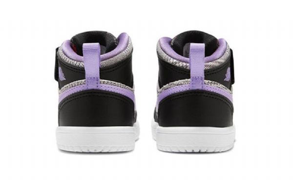 Nike Air Jordan 1 Mid Tops Alt Se Sko Barn Svarte Lilla