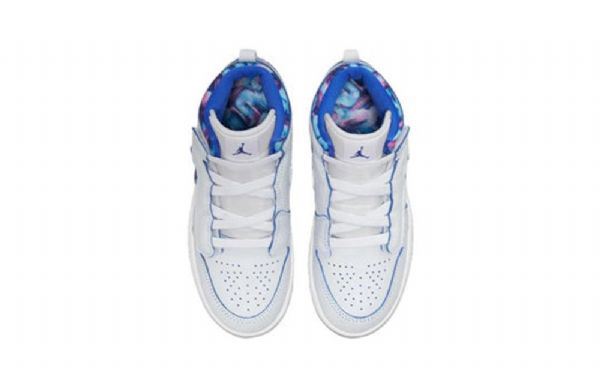 Nike Air Jordan 1 Mid Tops Alt Se Td Sko Barn Hvite Blå