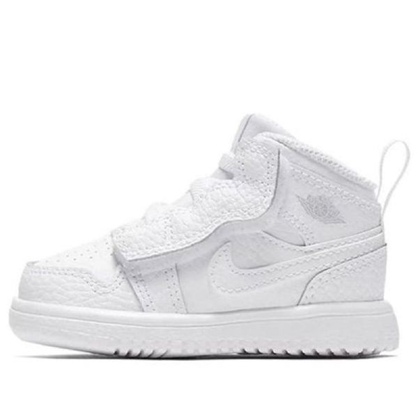 Nike Air Jordan 1 Mid Tops Alt Td Legacy Retro Basketball Shoes Barn Hvite