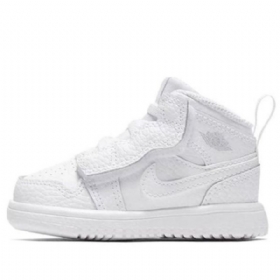 Nike Air Jordan 1 Mid Tops Alt Td Legacy Retro Basketball Shoes Barn Hvite