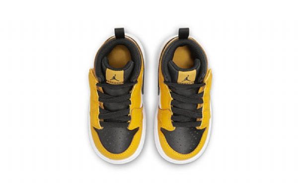Nike Air Jordan 1 Mid Tops Alt Td Sko Barn Gul Hvite
