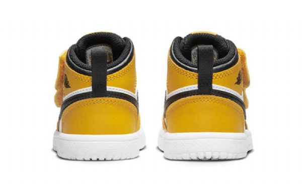 Nike Air Jordan 1 Mid Tops Alt Td Sko Barn Gul Hvite