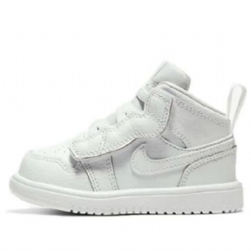 Nike Air Jordan 1 Mid Tops Alt Td Sko Barn Hvite
