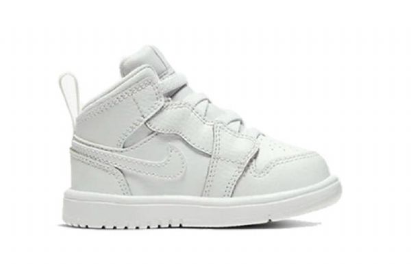 Nike Air Jordan 1 Mid Tops Alt Td Sko Barn Hvite