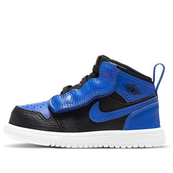 Nike Air Jordan 1 Mid Tops Alt Td Sko Barn Kongeblå Blå