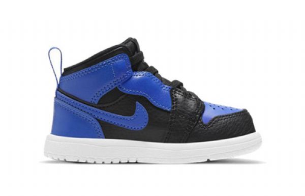 Nike Air Jordan 1 Mid Tops Alt Td Sko Barn Kongeblå Blå