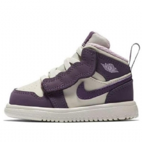 Nike Air Jordan 1 Mid Tops Alt Td Sko Barn Lilla