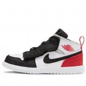 Nike Air Jordan 1 Mid Tops Alt Td Sko Barn Rød Svarte