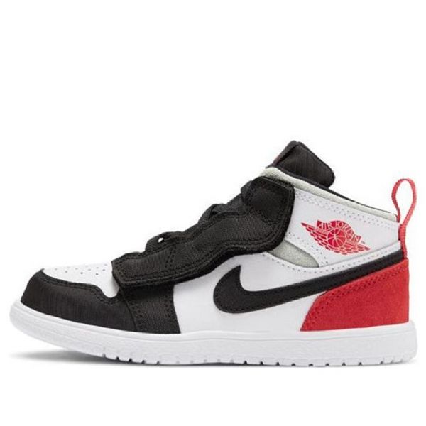 Nike Air Jordan 1 Mid Tops Alt Td Sko Barn Rød Svarte