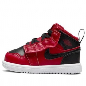 Nike Air Jordan 1 Mid Tops Alt Td Sko Barn Rød Svarte