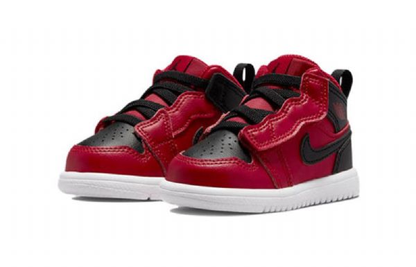 Nike Air Jordan 1 Mid Tops Alt Td Sko Barn Rød Svarte