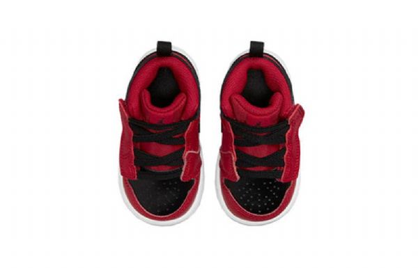 Nike Air Jordan 1 Mid Tops Alt Td Sko Barn Rød Svarte