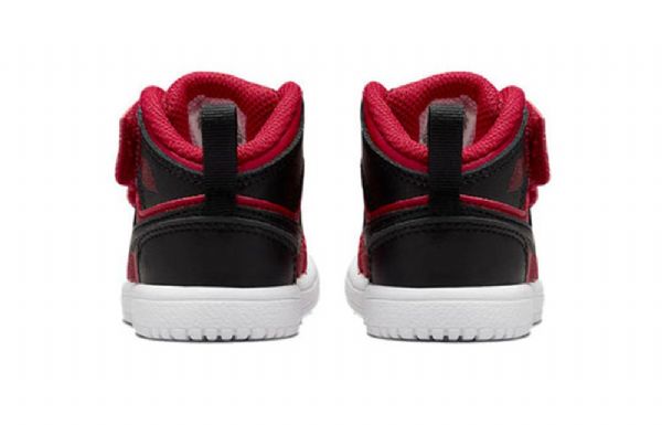 Nike Air Jordan 1 Mid Tops Alt Td Sko Barn Rød Svarte