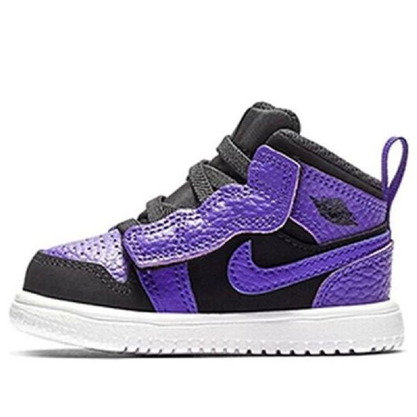 Nike Air Jordan 1 Mid Tops Alt Td Sko Barn Svarte