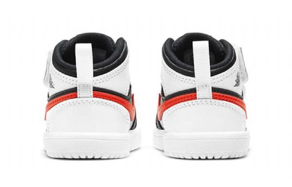 Nike Air Jordan 1 Mid Tops Alt Td Sko Barn Svarte Hvite