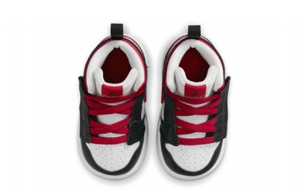 Nike Air Jordan 1 Mid Tops Alt Td Sko Barn Svarte Rød