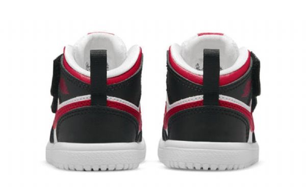 Nike Air Jordan 1 Mid Tops Alt Td Sko Barn Svarte Rød