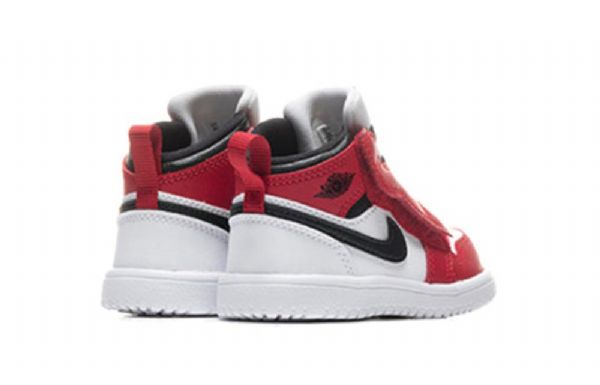 Nike Air Jordan 1 Mid Tops Alt Td Sko Barn Svarte Rød Hvite