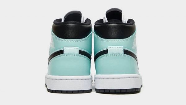 Nike Air Jordan 1 Mid Tops Aqua Tint Sko Herre Blå