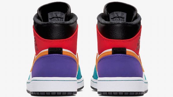 Nike Air Jordan 1 Mid Tops Bred Sko Herre Multicolor