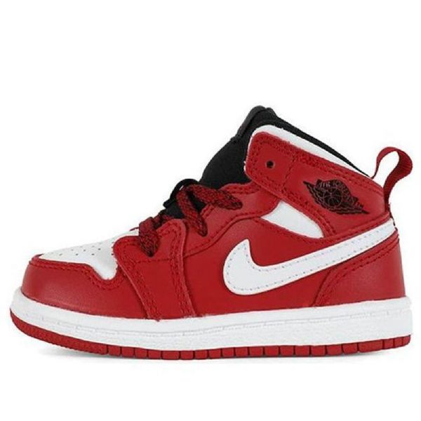 Nike Air Jordan 1 Mid Tops Bt Retro Basketball Shoes Barn Rød