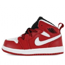 Nike Air Jordan 1 Mid Tops Bt Retro Basketball Shoes Barn Rød