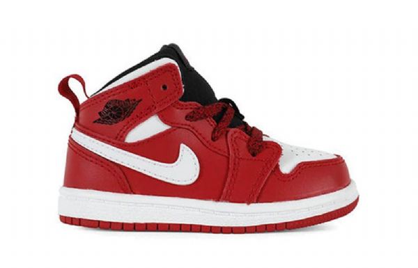 Nike Air Jordan 1 Mid Tops Bt Retro Basketball Shoes Barn Rød